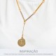Pingente Medalha Duas Cruzes Níquel 25mm