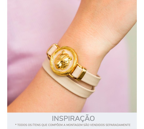 Bridão Tigre Ouro com Pérola 40mm
