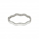 Pulseira Onda Níquel com Branco 68mm