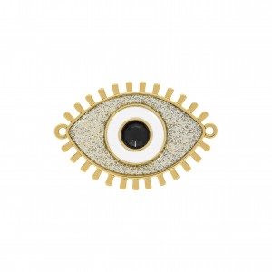 Pingente Olho Grego Ouro com Resina Glitter 50mm
