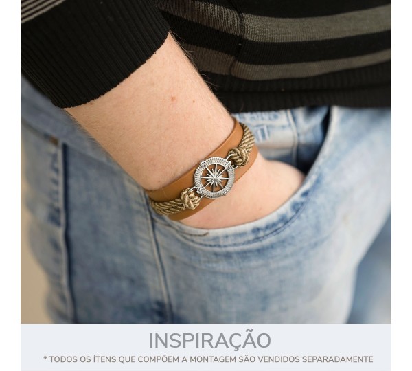 Passador Rosa Dos Ventos Níquel 34mm