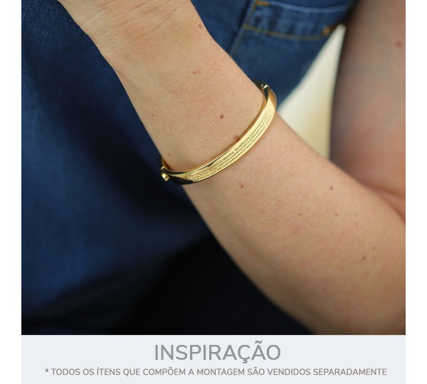 Pulseira Pai Nosso Níquel 76mm