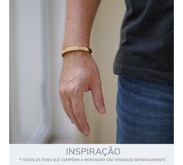 Pulseira Pai Nosso Ouro 76mm