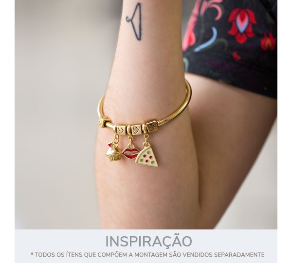 Base para Pulseira Redonda Ouro 65mm