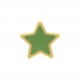 Passador Estrela Ouro com Resina Verde 16mm