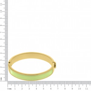 Pulseira Ouro com Resina Verde 68mm