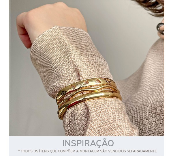 Base para Pulseira Níquel com Detalhes Vazados 67mm