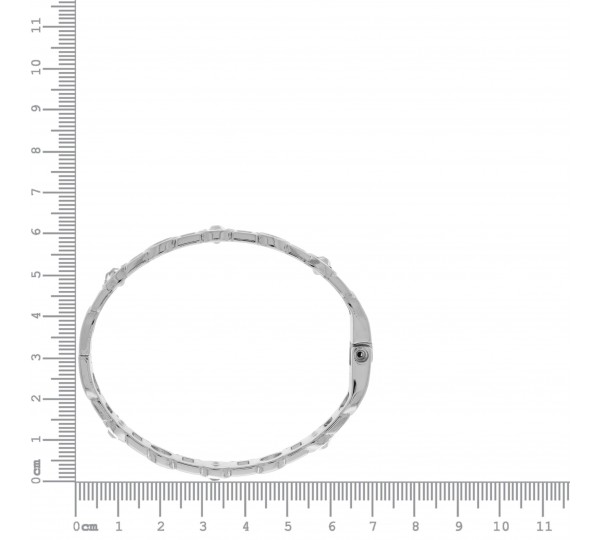 Pulseira Vazada Níquel com Strass 68mm