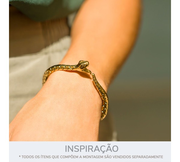 Pulseira Cobra Black Gold 65mm