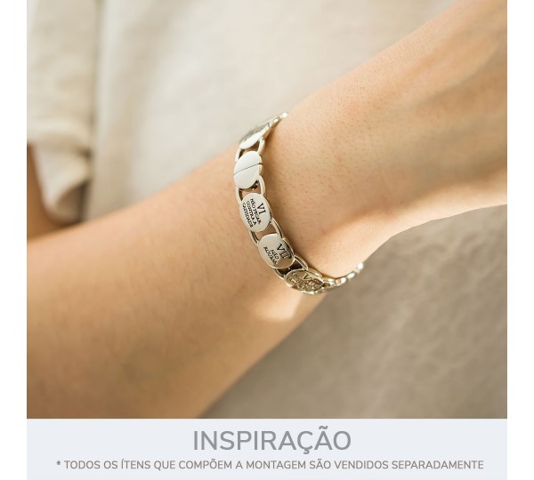 Pulseira Dez Mandamentos Ouro 68mm