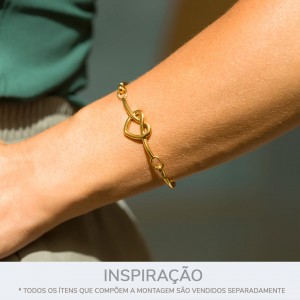 Pulseira Coração Ouro 68mm