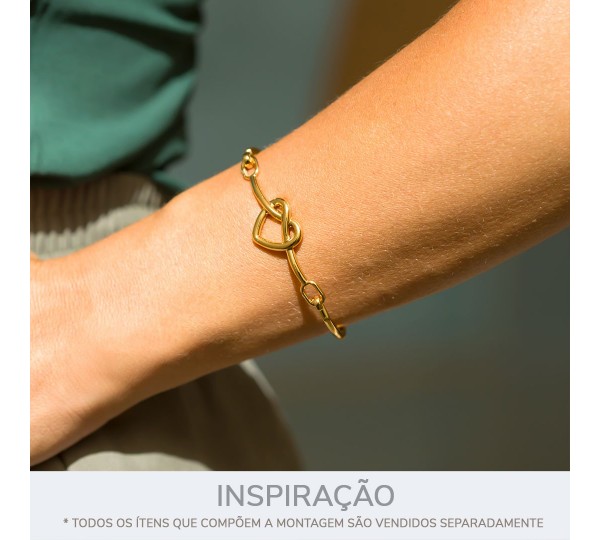 Pulseira Coração Níquel 68mm
