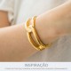 Maxi Bracelete Elos Dourado 75mm
