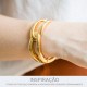 Maxi Bracelete Elos Dourado 75mm