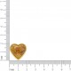 Ponteira Coração Ouro com Pedra Tartaruga 20mm