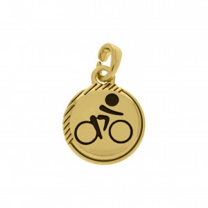 Pingente Ciclismo Ouro 17mm