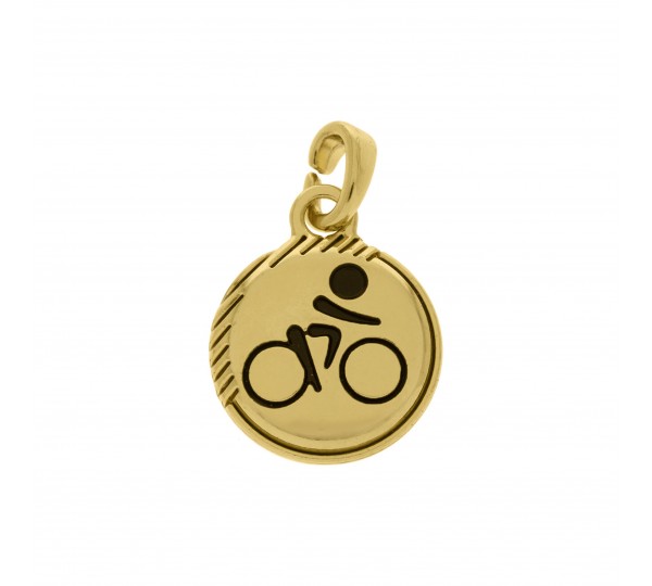 Pingente Ciclismo Ouro 17mm
