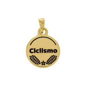 Pingente Ciclismo Ouro 17mm