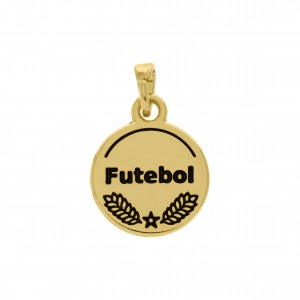 Pingente Futebol Ouro 17mm