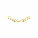 Pingente Amor Incondicional Ouro com Branco 56mm