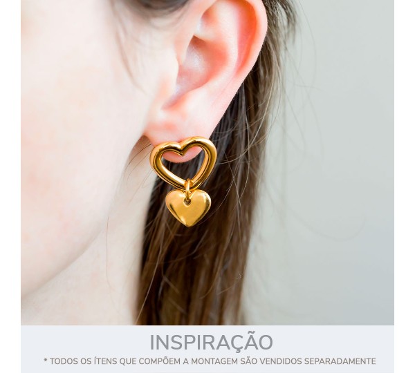 Brinco Coração Níquel 18mm