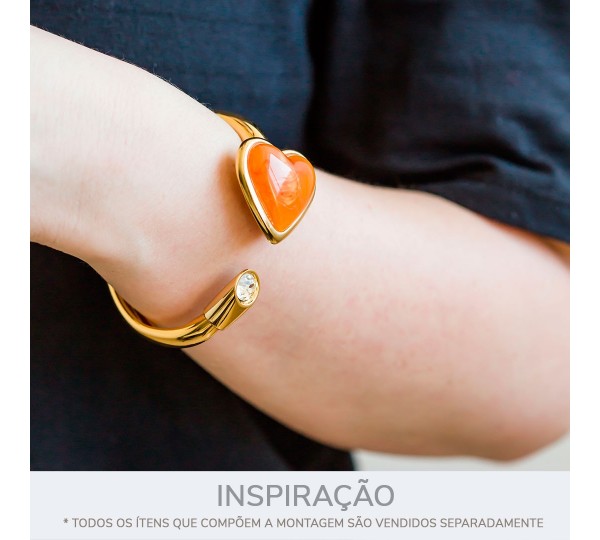 Ponteira Ouro com Strass 18mm