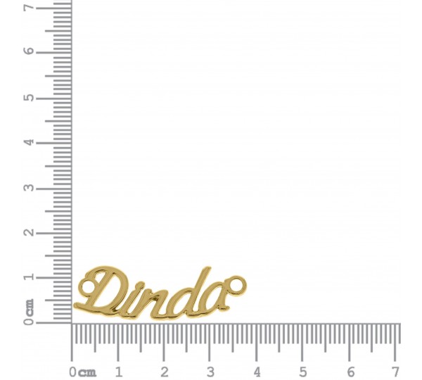 Pingente Dinda Ouro 38mm