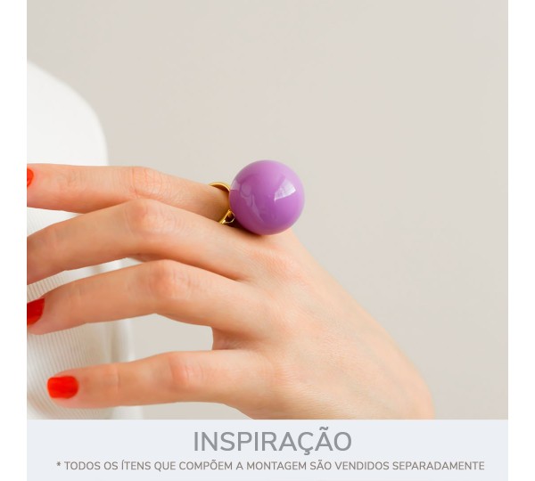 Ponteira em Acrílico Violeta 23mm