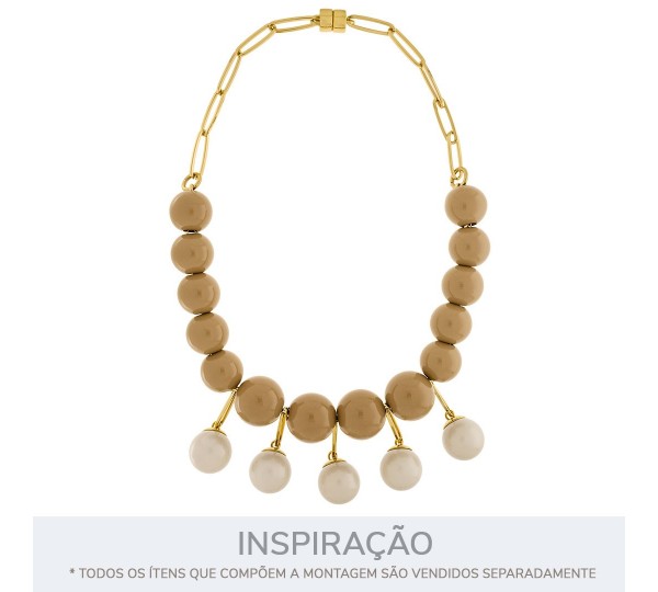Alça para Bolsa em Acrílico Avelã 302mm