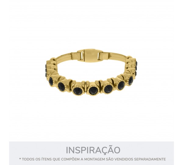 Fechamento Imã Retangular Ouro 14mm