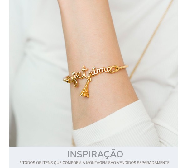 Pulseira Je T'aime Ouro 69mm