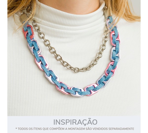 Pingente Lacre Latinha Pink Metalizado 26mm
