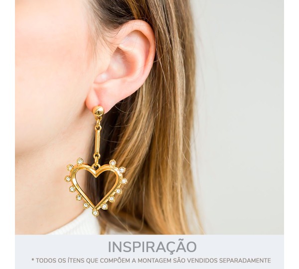 Pingente Ouro com Duas Saídas 20mm