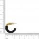 Brinco Dourado com Preto 24mm