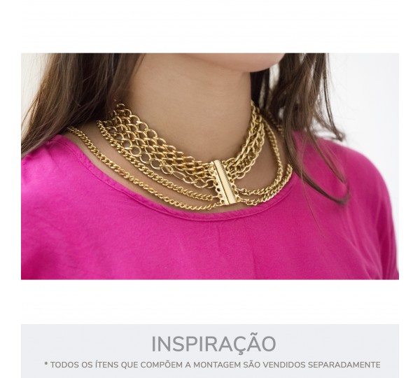 Fechamento Imã Retangular Ouro 40mm