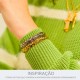 Bracelete Onça Dourado com Preto 71mm