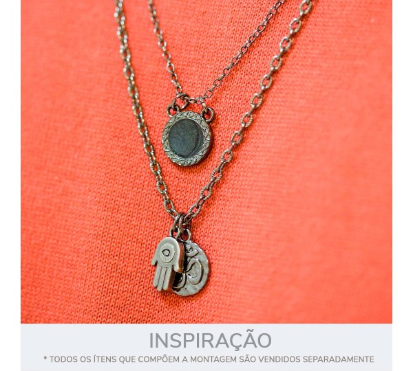Pingente Mão de Fátima Níquel 19mm