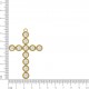 Pingente Cruz Ouro com Strass 65mm