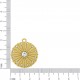 Pingente Medalha Ouro com Strass 32mm