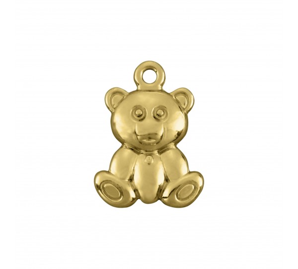 Pingente Urso Ouro 18mm