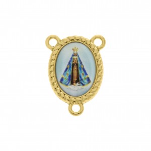 Pingente Entre Meio Nossa Senhora Aparecida Ouro 26mm