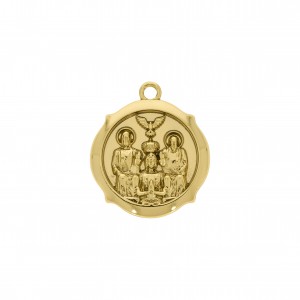 Pingente Medalha Divino Pai Eterno Ouro 45mm