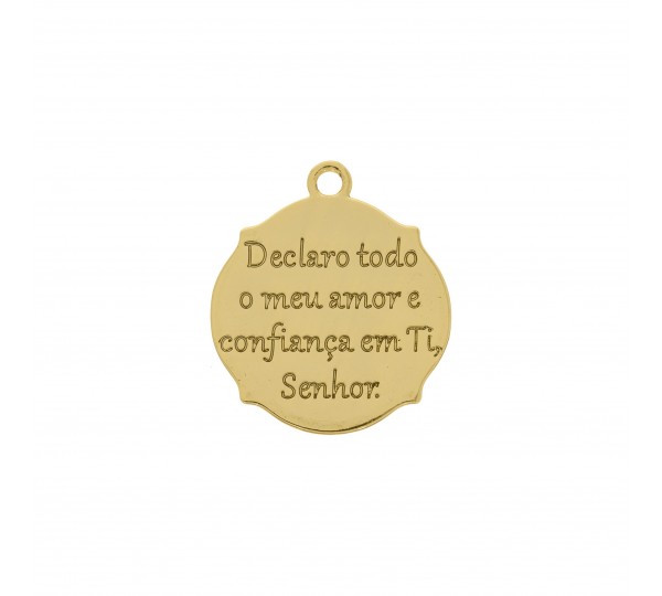 Pingente Medalha Divino Pai Eterno Ouro 45mm