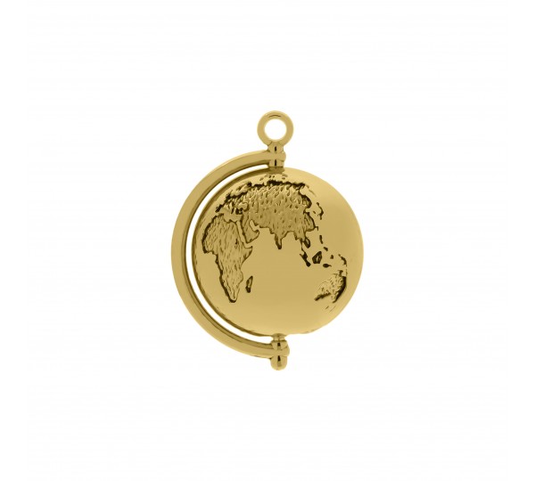 Pingente Globo Terrestre Ouro 30mm