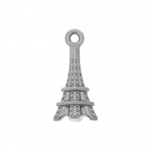 Pingente Torre Eiffel Níquel 19mm