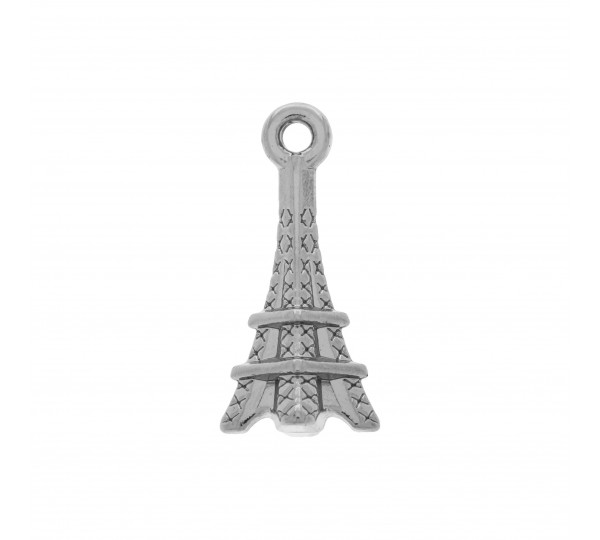 Pingente Torre Eiffel Níquel 19mm
