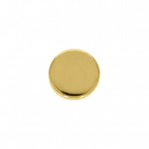 Botão Redondo Para Costura Liso Ouro 8mm