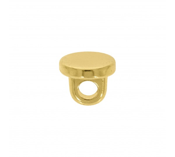 Botão Redondo Para Costura Liso Ouro 8mm