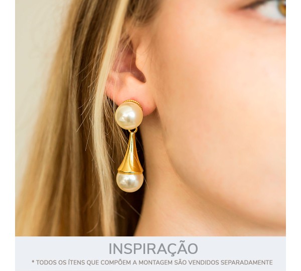 Pingente Ouro com Pérola 34mm