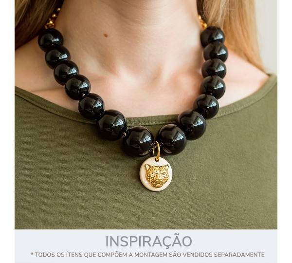 Alça para Bolsa em Acrílico Preto 302mm